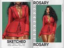 Rosary. Sketched . Red