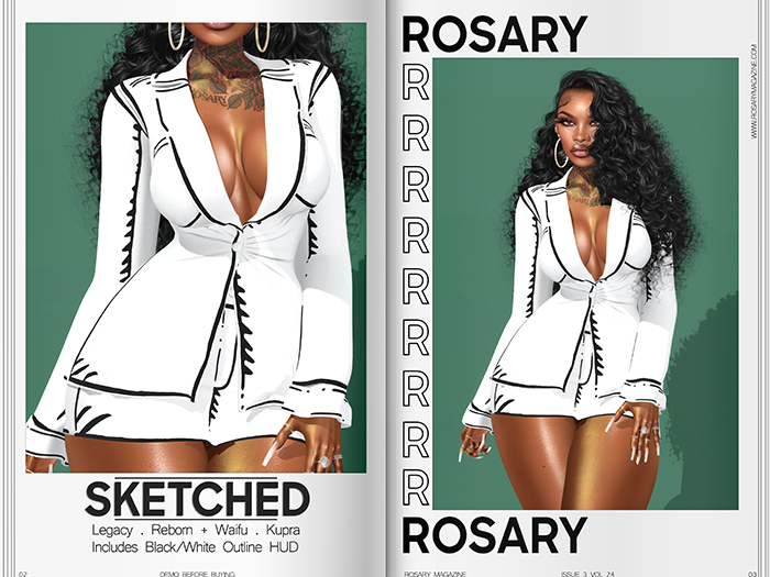 Rosary. Sketched . White