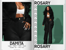 Rosary. Damita . Set Black
