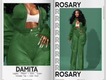 Rosary. Damita . Set Green