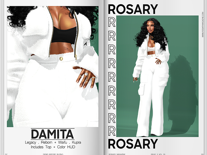 Rosary. Damita . Set White