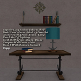 Captain's Log Anchor Table & Shelf Dark Wood1
