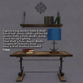 Captain's Log Anchor Table & Shelf Lite Wood1