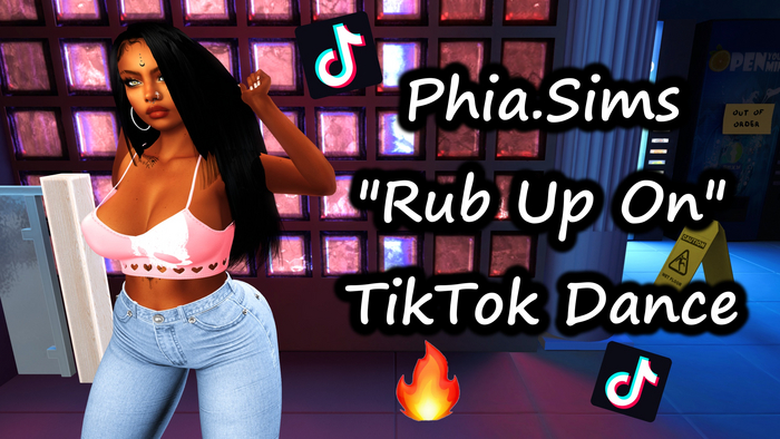 Phia.Sims Rub Up On TikTok Dance Animation