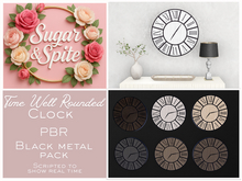 S&S Time Well Rounded Clock Black Metal Pack