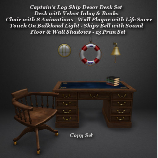 Captain's Log Ship Decor Set1