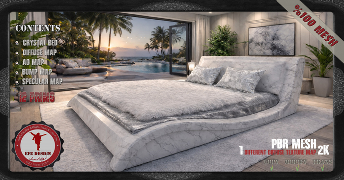 (Efe Design) Crystal Bed Full perm 