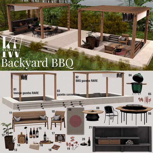 KraftWork Backyard BBQ Full Set inc 2 RARES