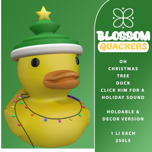 * BLOSSOM * Quackers Christmas Tree Duck