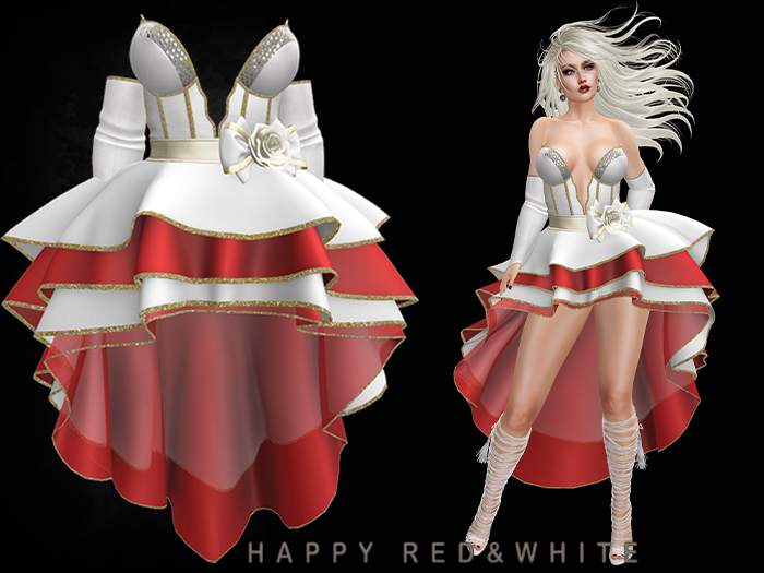 GGVG HAPPY OUTFIT RED & WHITE