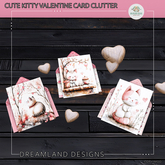 DD Cute Kitty Valentine Card Clutter