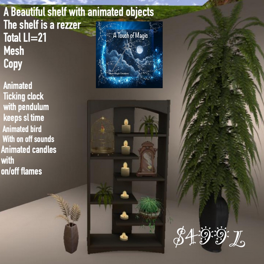 Beautiful shelf with animated items-Box LI=21