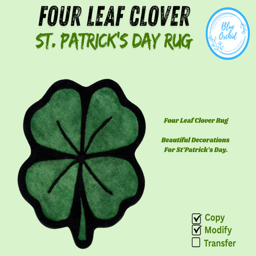 BO-ST.Patricks Rug Clover