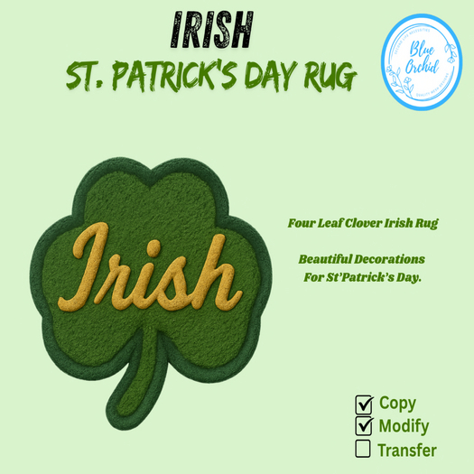BO-ST. Patricks Day Rug Irish