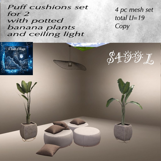 Puff cushion set for 2-Box LI=19