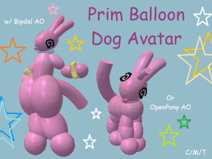 [OP/Anthro] Prim-based Balloon Dog Avatar!