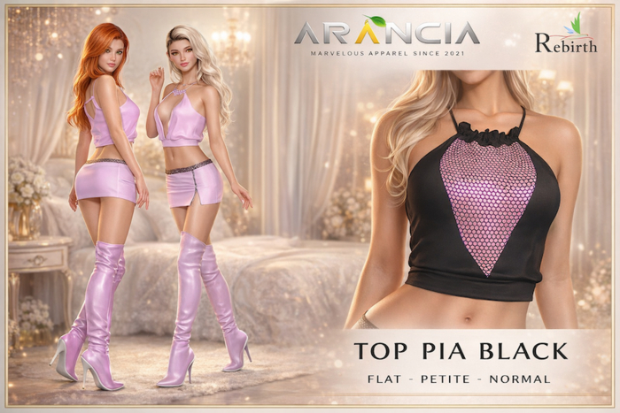 TOP PIA BLACK - REBIRTH