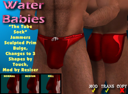 Water Babies - "The Tube Sock" Speedo (Red/Red)