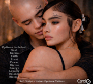 [CAROL G] Soft Script - Unisex Eyebrow Tattoos