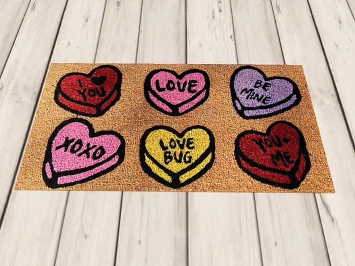 Rug- Valantines Candy Hearts Boxed