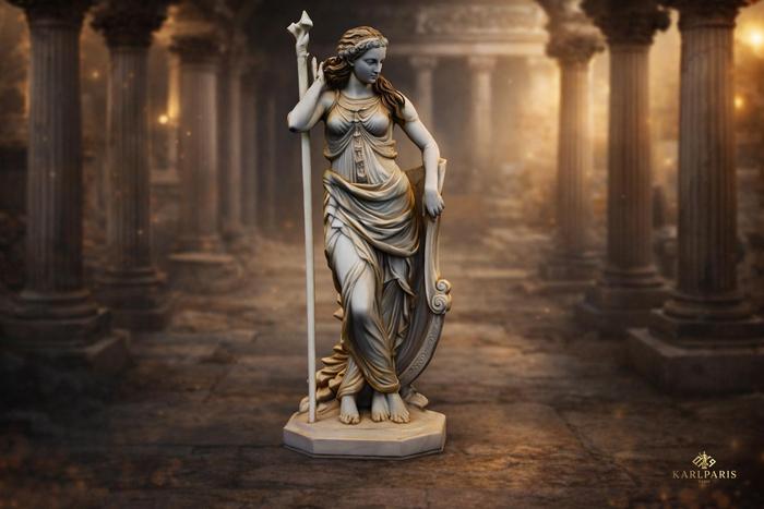 Goddess of Wisdom Statue – Elegant Mythic Decor Sculpture