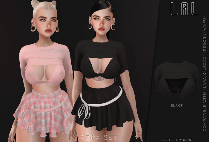 -LAL-Azra Top  [BLACK ]