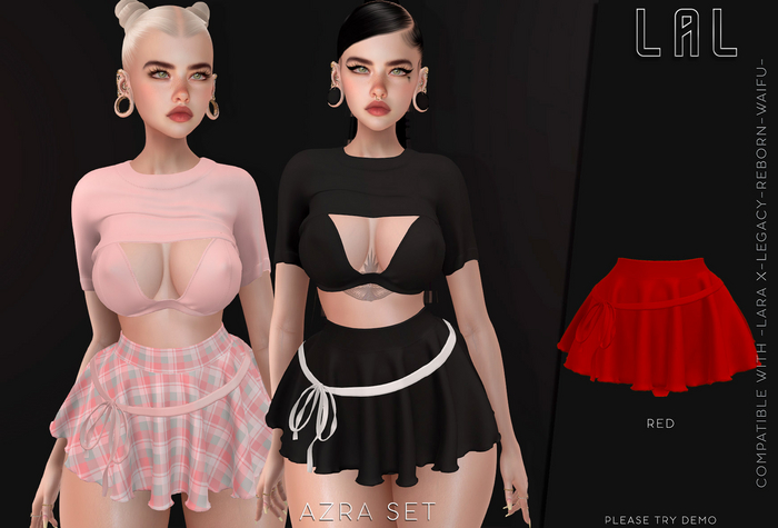 -LAL-Azra Skirt  [ RED]