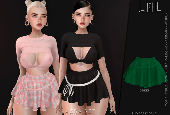 -LAL-Azra Skirt  [GREEN]