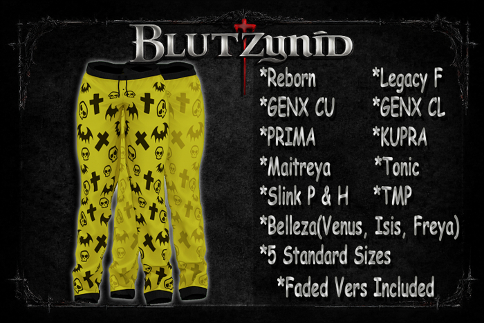 Yellow Goth PJs F