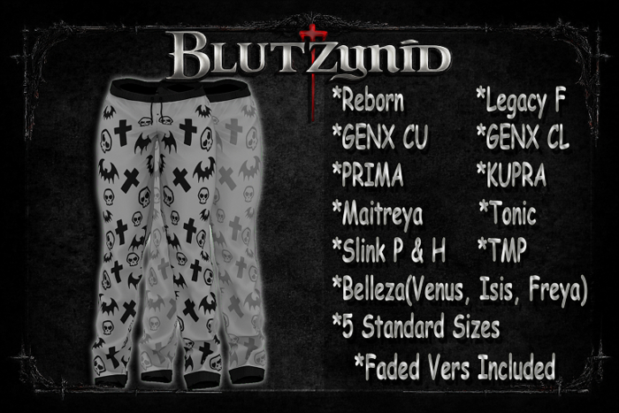 Gray Light Goth Pjs F