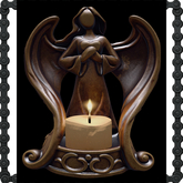 Angel Bronze Candle Holder