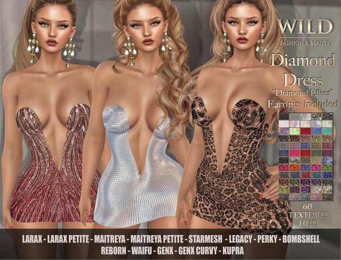 :::WILD:::Fashion Diamond Dress