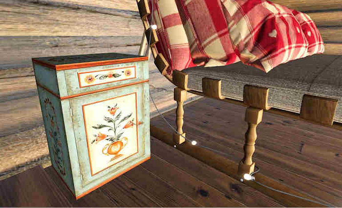 painted tyrol  night table