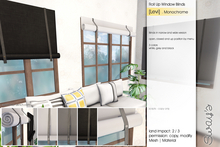 Sway's [Levi] Roll Up Window Blinds . Monochrome