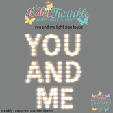 you and me light sign taupe