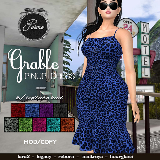{Poeme} Grable Pinup Dress w/HUD 