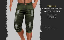 Praga Shredline Crops  - Olive Green