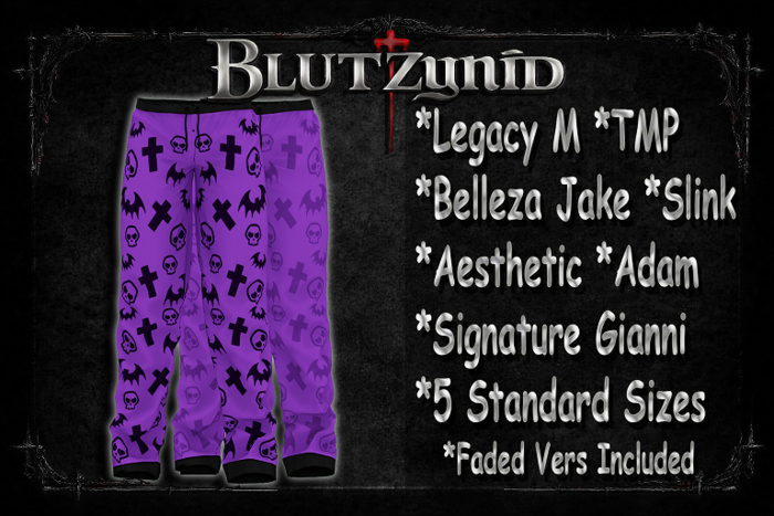 Purple Light Goth PJs M