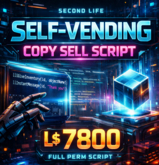 Second Life Self-Vending Copy Sell Script (Full Perm) – Touch & Pay Object Vendor System