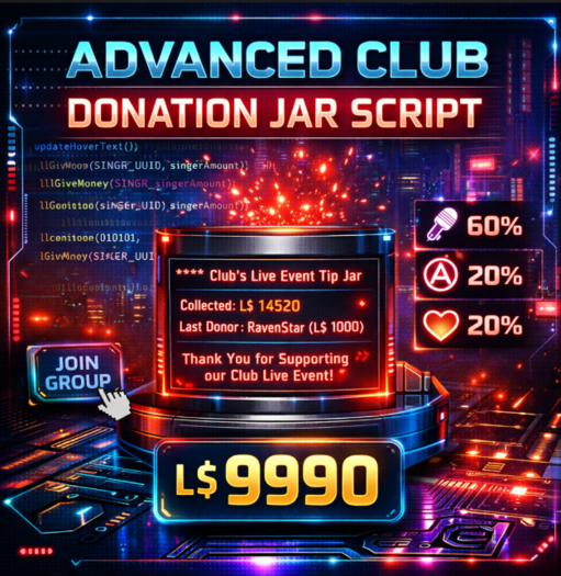 Advanced Club Donation Jar Script – Automatic Multi-Split Tip System with Hover Text, Particles & Live Event Support