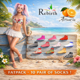 10 PAIR OF SOCKS - REBIRTH