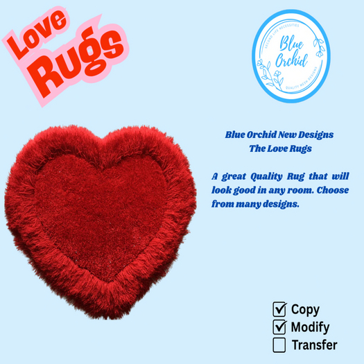 BO-Love Rugs Shaggy Heart