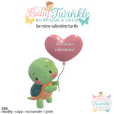 be mine valentine turtle