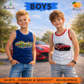 SHIRTS "SPORTSCAR & GRAFFITI" - DOUBLEPACK - REBIRTH - MALE