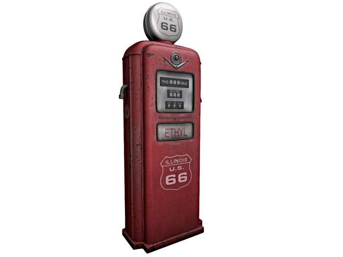 [Con.] The Garage Collection - Gas Pump - Red