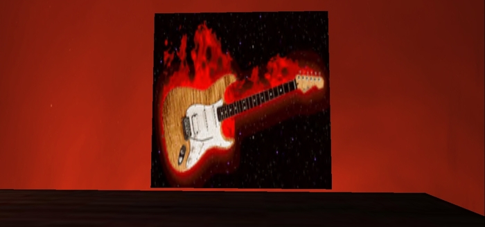 Animated Flaming Guitar Poster