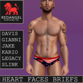 Valentines 26 - Heart Faces Briefs