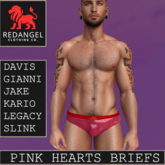 Valentines 26 - Pink Hearts Briefs
