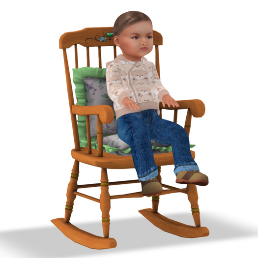 ZOOBY BABY MAPLE ROCKER Green - BOXED (add)