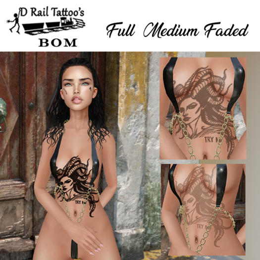 Medusa Try Me Chest Tattoo – BOM Layers Included